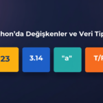 Python'da değişkenler ve veri tipleri: int, float, str, bool kutuları